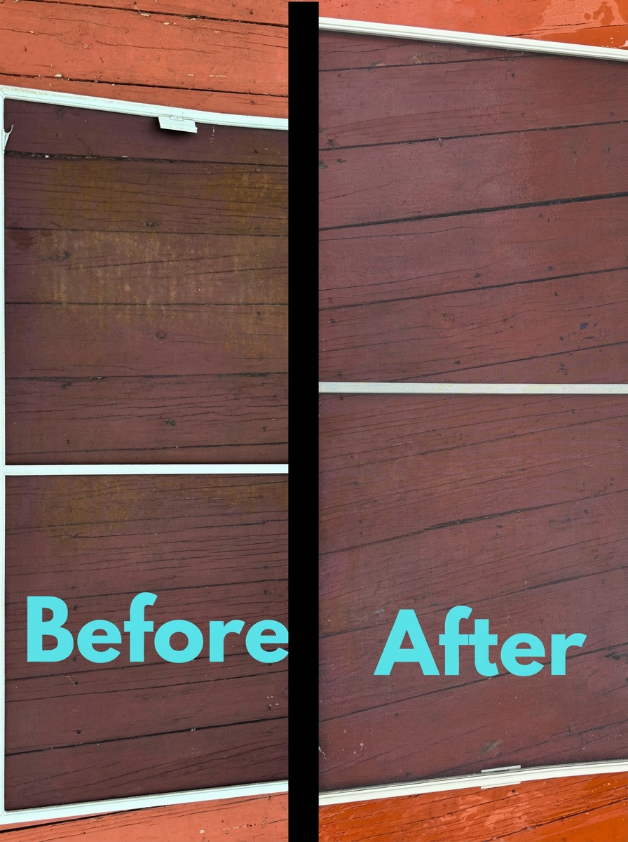 Screen Deep Clean — before and after
