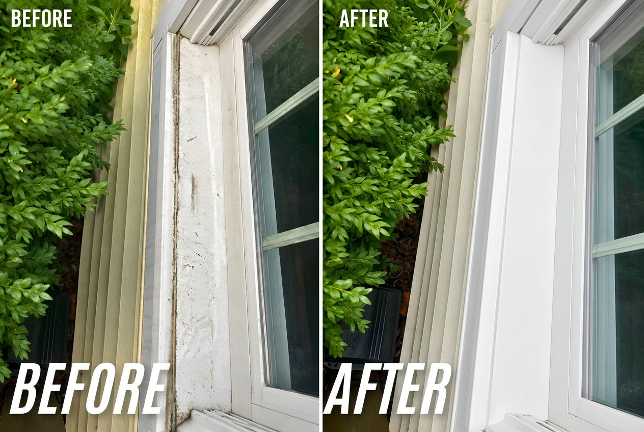 Window Frame Restoration — before and after